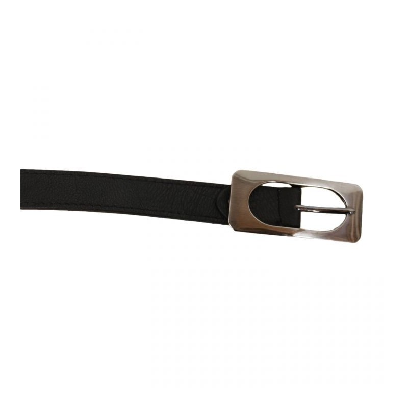 ceinture grande taille - ceinture avec boucle rectangulaire coloris noir (détail)