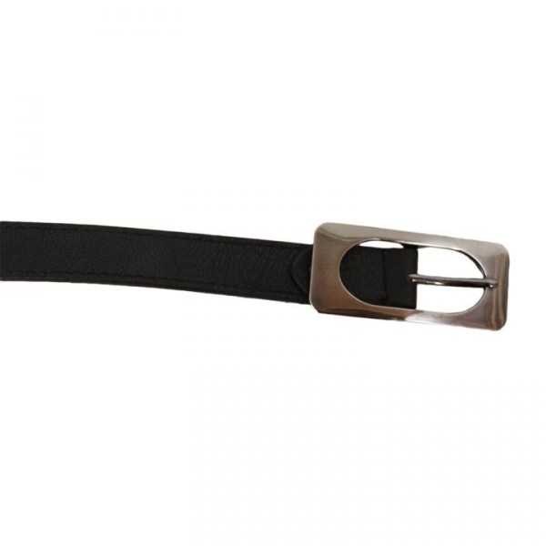 ceinture grande taille - ceinture avec boucle rectangulaire coloris noir (détail)