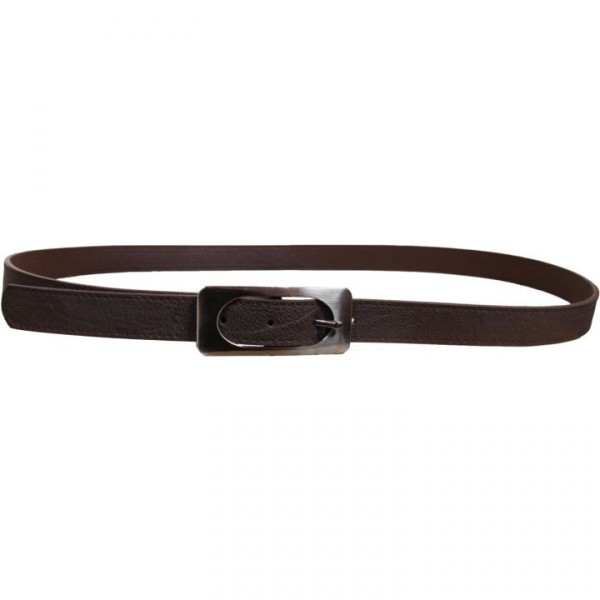 ceinture grande taille - ceinture avec boucle rectangulaire coloris chocolat