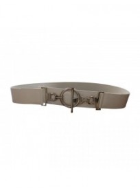 ceinture grande taille - ceinture pour tunique blanche fermoir anneau + tige