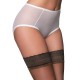 culotte grande taille - culotte transparente rétro "Betty" coloris blanc (face)
