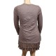 robe tunique grande taille - robe tunique col asymétrique Claude Gérard (dos)