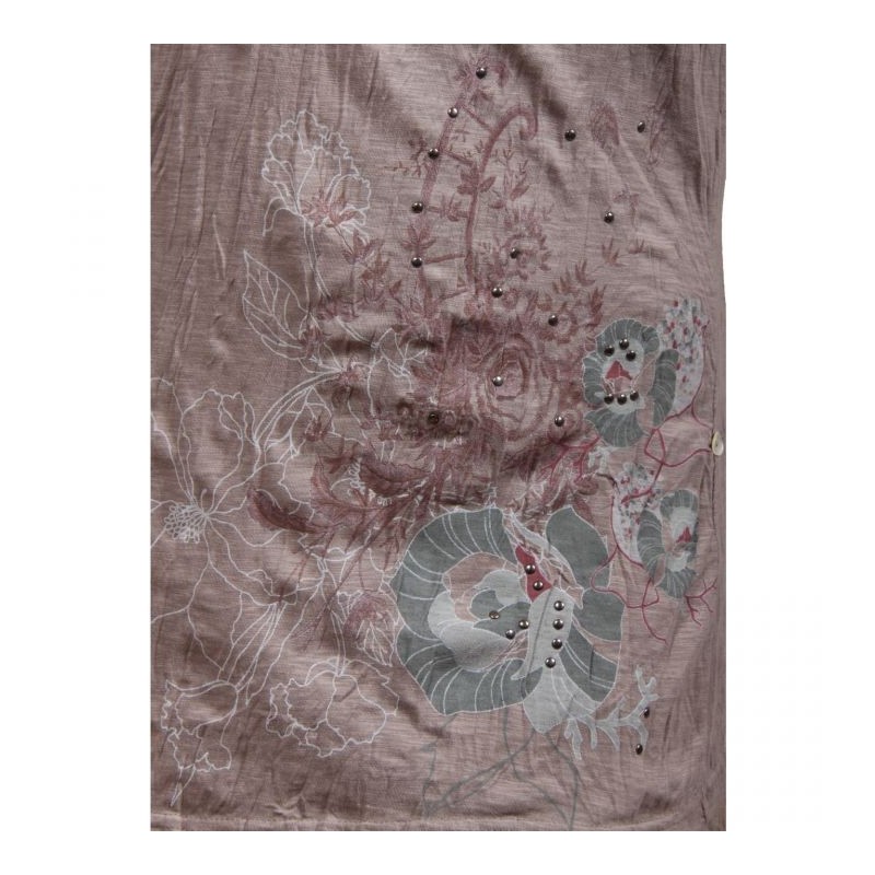 robe tunique grande taille - robe tunique col asymétrique Claude Gérard (motif)