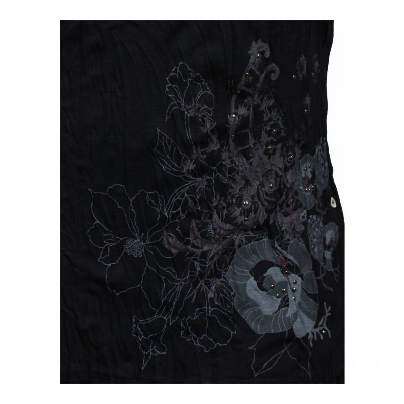 robe tunique grande taille - robe tunique col asymétrique Claude Gérard (motif)