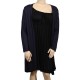 gilet grande taille - long gilet pans asymétriques bleu marine (face)