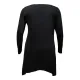 gilet grande taille - long gilet pans asymétriques noir Danny (dos)