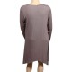 gilet grande taille - long gilet pans asymétriques taupe (dos)