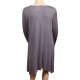 gilet grande taille - long gilet pans asymétriques gris clair (dos)