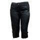 Pantalon grande taille - corsaire satiné Livvy Mystic noir (face)