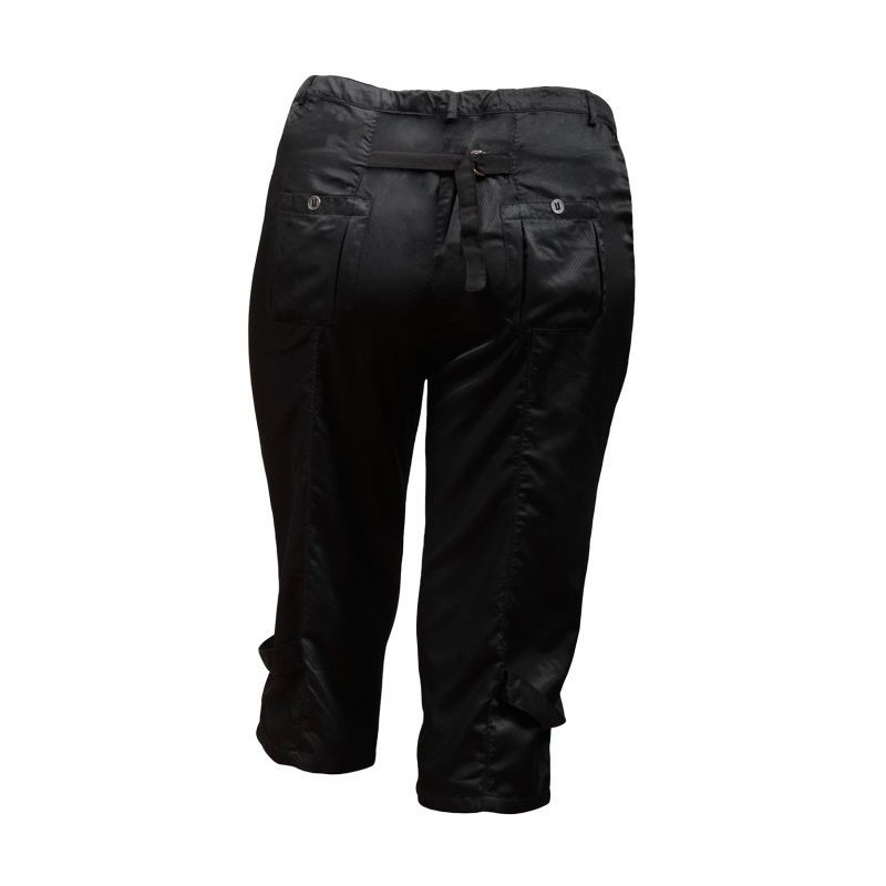Pantalon grande taille - corsaire satiné Livvy Mystic noir (dos)
