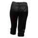 Pantalon grande taille - corsaire satiné Livvy Mystic noir (dos)