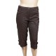 corsaire satiné Livvy Mystic grande taille marron (face)