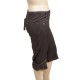 corsaire satiné Livvy Mystic grande taille marron (côté)