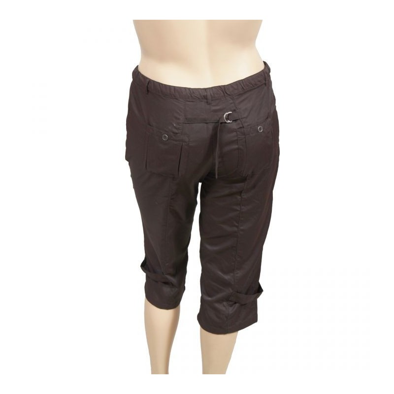 corsaire satiné Livvy Mystic grande taille marron (dos)