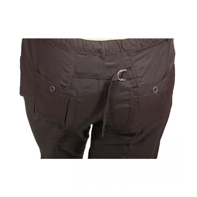 corsaire satiné Livvy Mystic grande taille marron (détail)