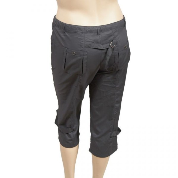 corsaire satiné Livvy Mystic grande taille gris (dos)