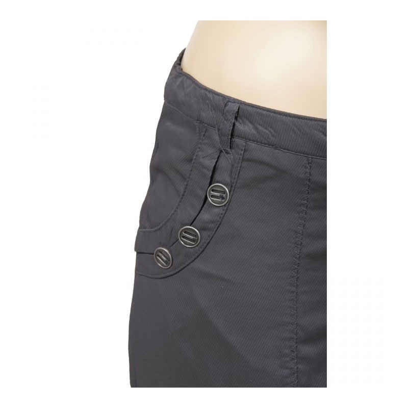 corsaire satiné Livvy Mystic grande taille gris (détail)