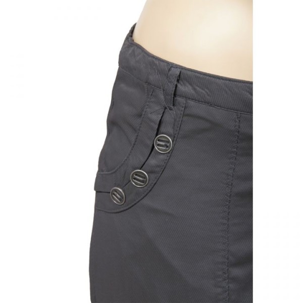 corsaire satiné Livvy Mystic grande taille gris (détail)