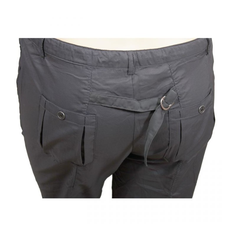 corsaire satiné Livvy Mystic grande taille gris (détail)