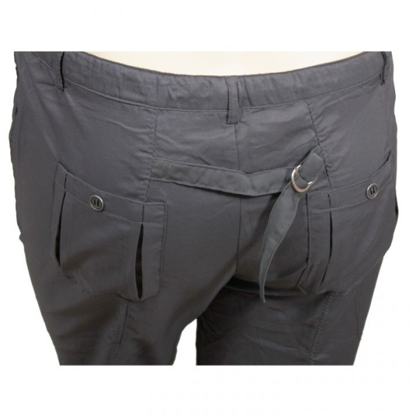 corsaire satiné Livvy Mystic grande taille gris (détail)