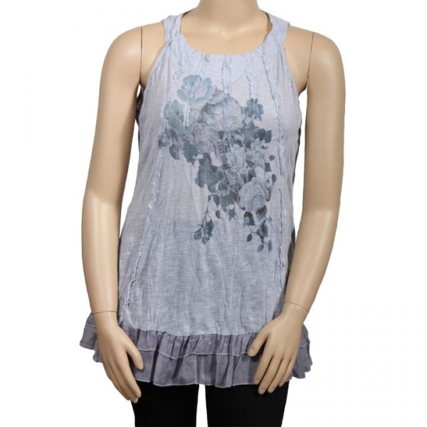 top volanté motif fleuri H3 grande taille (face)