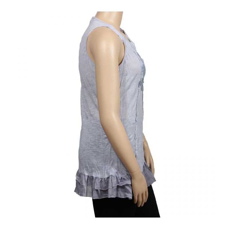 top volanté motif fleuri H3 grande taille (côté)