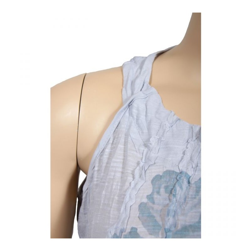 top volanté motif fleuri H3 grande taille (détail)