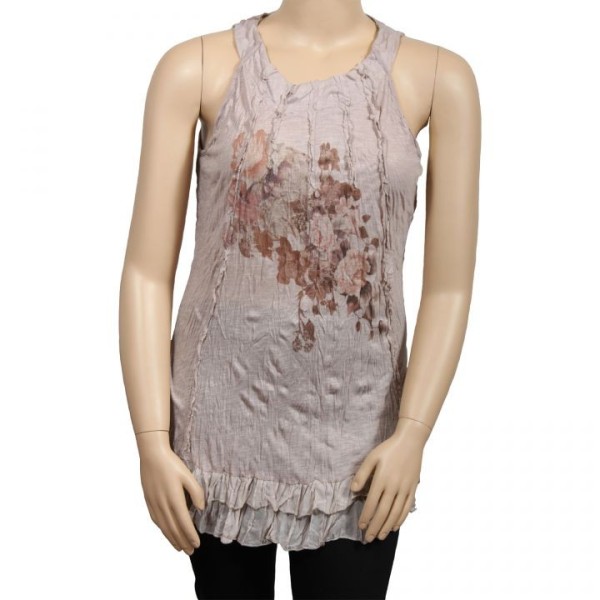 top volanté motif fleuri H3 grande taille (face)