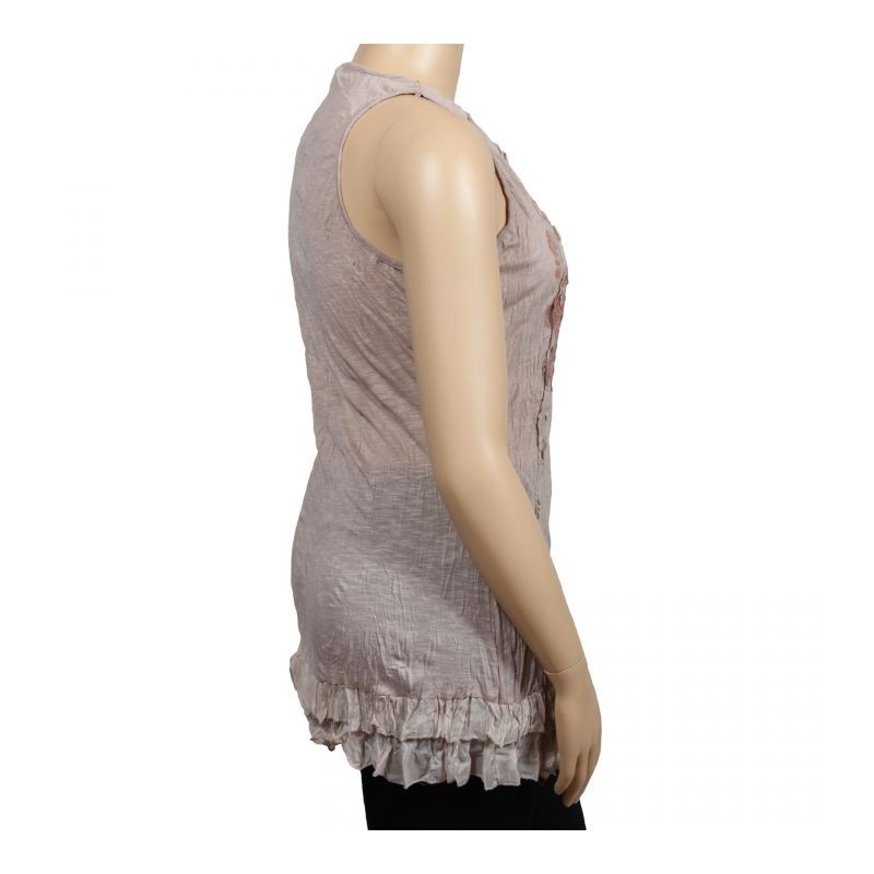 top volanté motif fleuri H3 grande taille (côté)