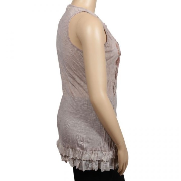 top volanté motif fleuri H3 grande taille (côté)