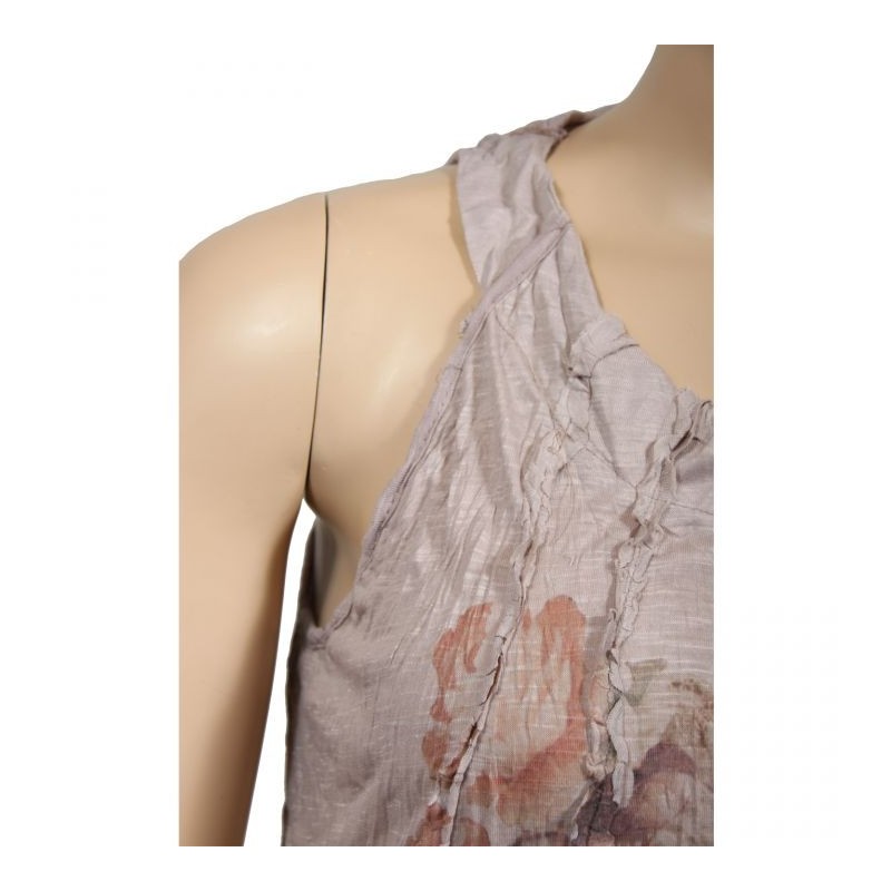 top volanté motif fleuri H3 grande taille (détail)