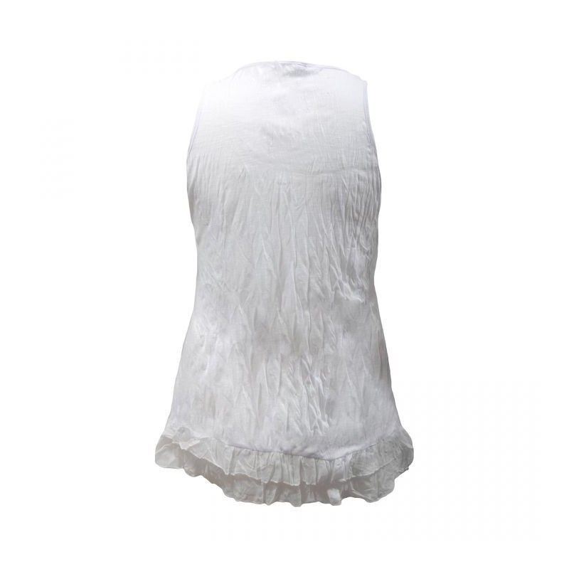 top volanté motif fleuri H3 grande taille coloris blanc (dos)