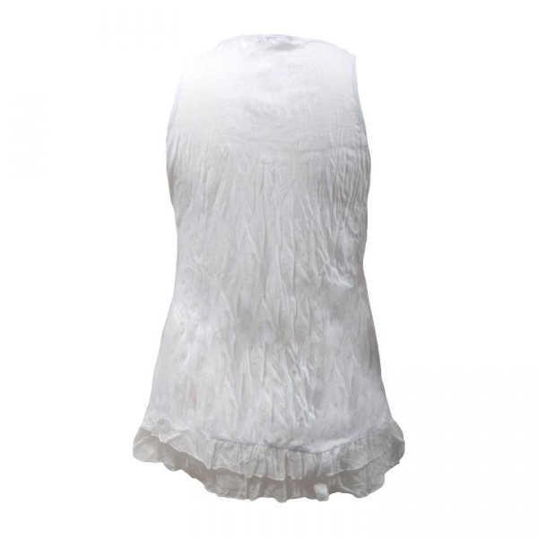 top volanté motif fleuri H3 grande taille coloris blanc (dos)