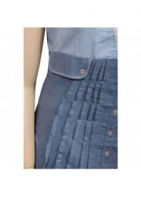 robe tunique 2 en 1 bleu jeans L33 (détail)