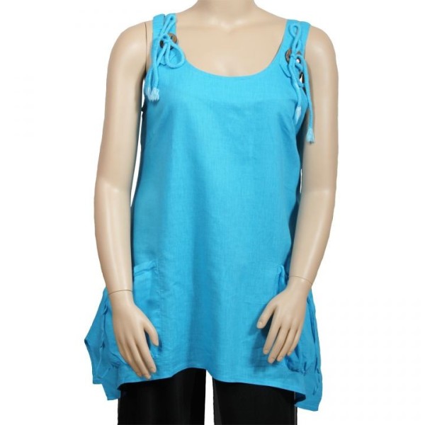 tunique asymétrique gros boutons grande taille H3 (face)