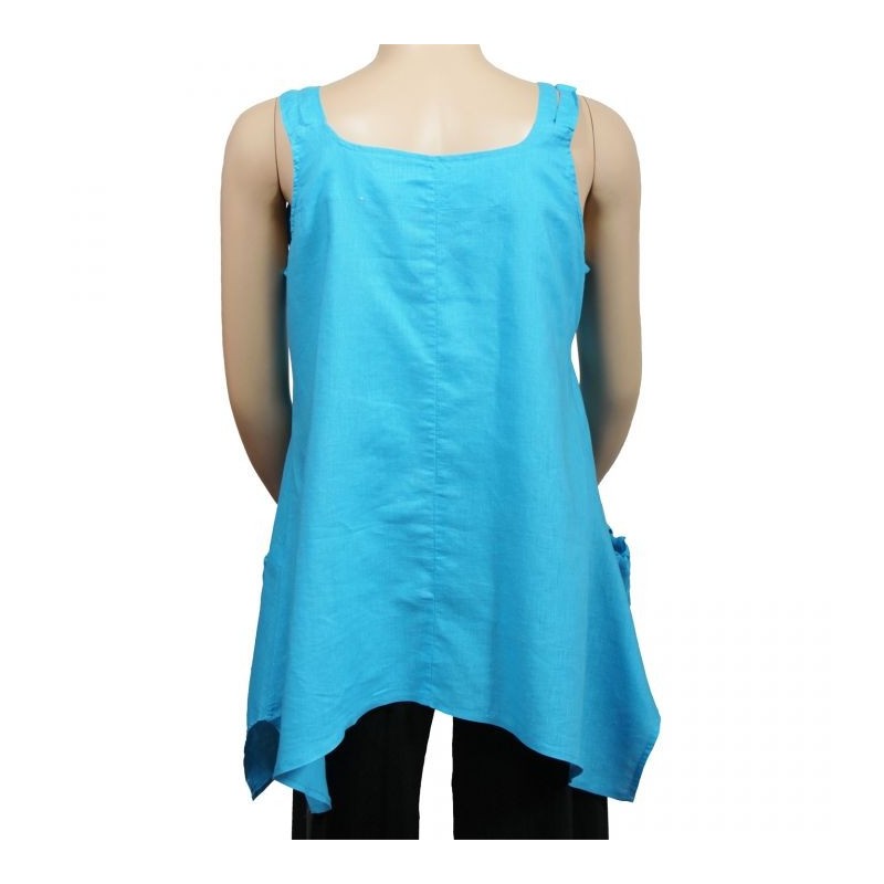 tunique asymétrique gros boutons grande taille H3 (dos)