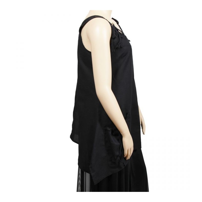 tunique asymétrique gros boutons grande taille H3 (côté)
