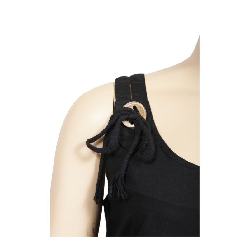 tunique asymétrique gros boutons grande taille H3 (détail)
