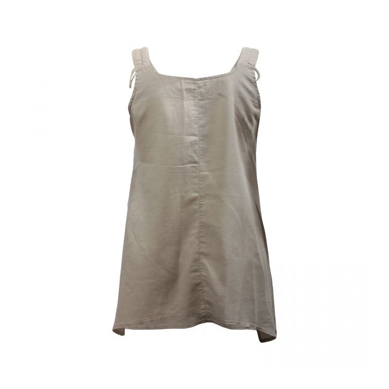tunique asymétrique gros boutons coloris beige grande taille H3 (dos)