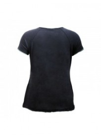 t-shirt grande taille - tshirt "plume" coloris navy Claude Gérard (dos)