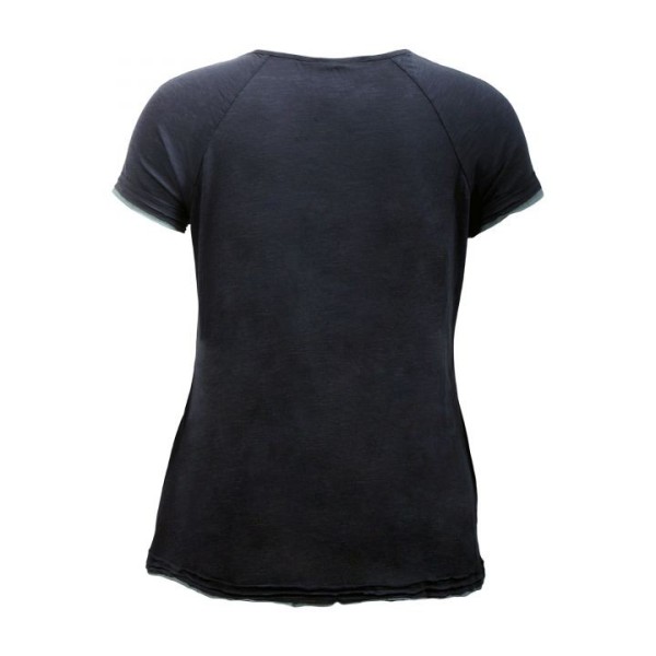 t-shirt grande taille - tshirt "plume" coloris navy Claude Gérard (dos)
