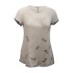 t-shirt grande taille - tshirt "plume" coloris marron clair Claude Gérard (face)