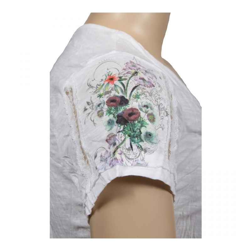 robe tunique Claude Gérard pan asymétrique (détail manche)