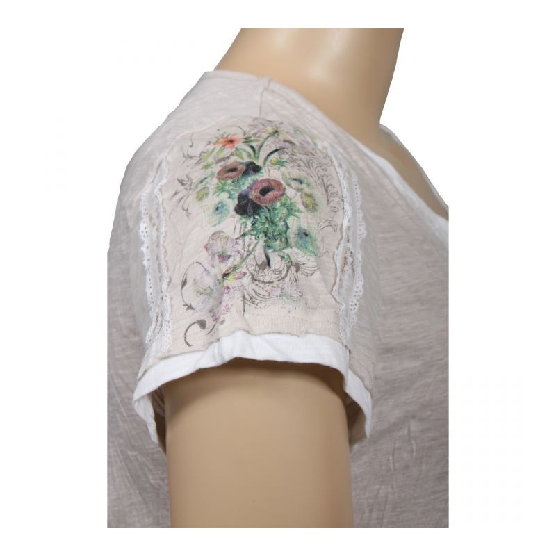 robe tunique Claude Gérard pan asymétrique (détail manche)
