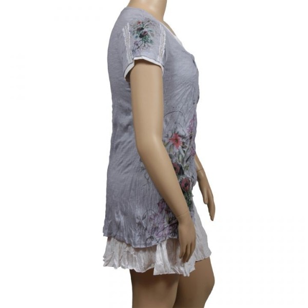 robe tunique Claude Gérard pan asymétrique (côté)