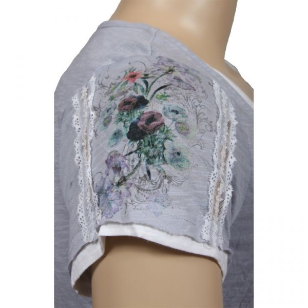 robe tunique Claude Gérard pan asymétrique (détail manche)