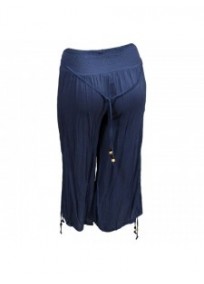 Pantalon fluide H3 bleu jeans grande taille 7/8eme (dos)