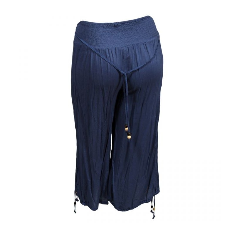 Pantalon fluide H3 bleu jeans grande taille 7/8eme (dos)