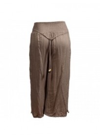 Pantalon fluide H3 marron grande taille 7/8eme (dos)