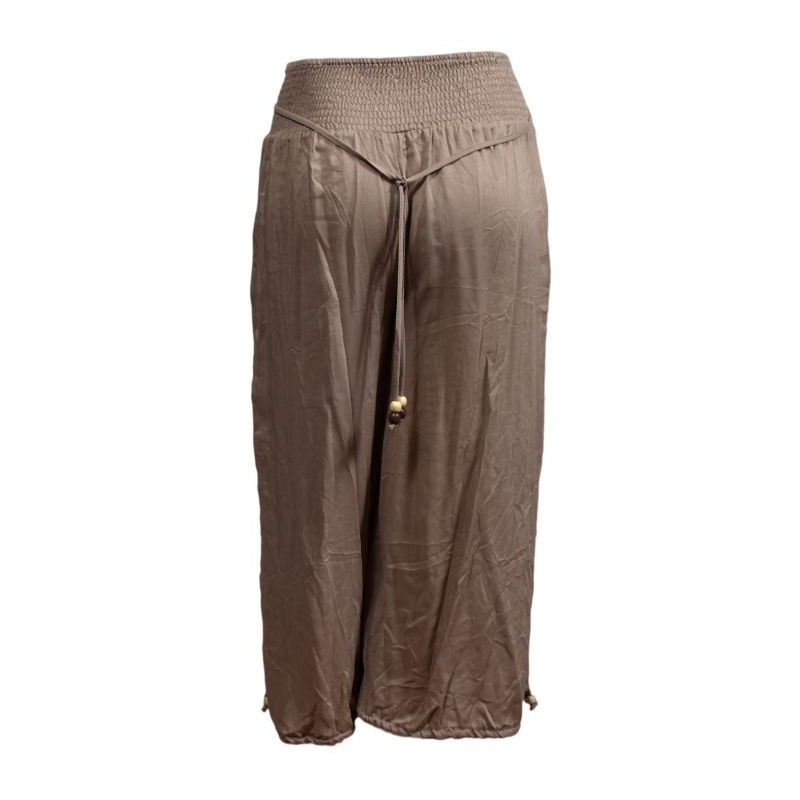 Pantalon fluide H3 marron grande taille 7/8eme (dos)